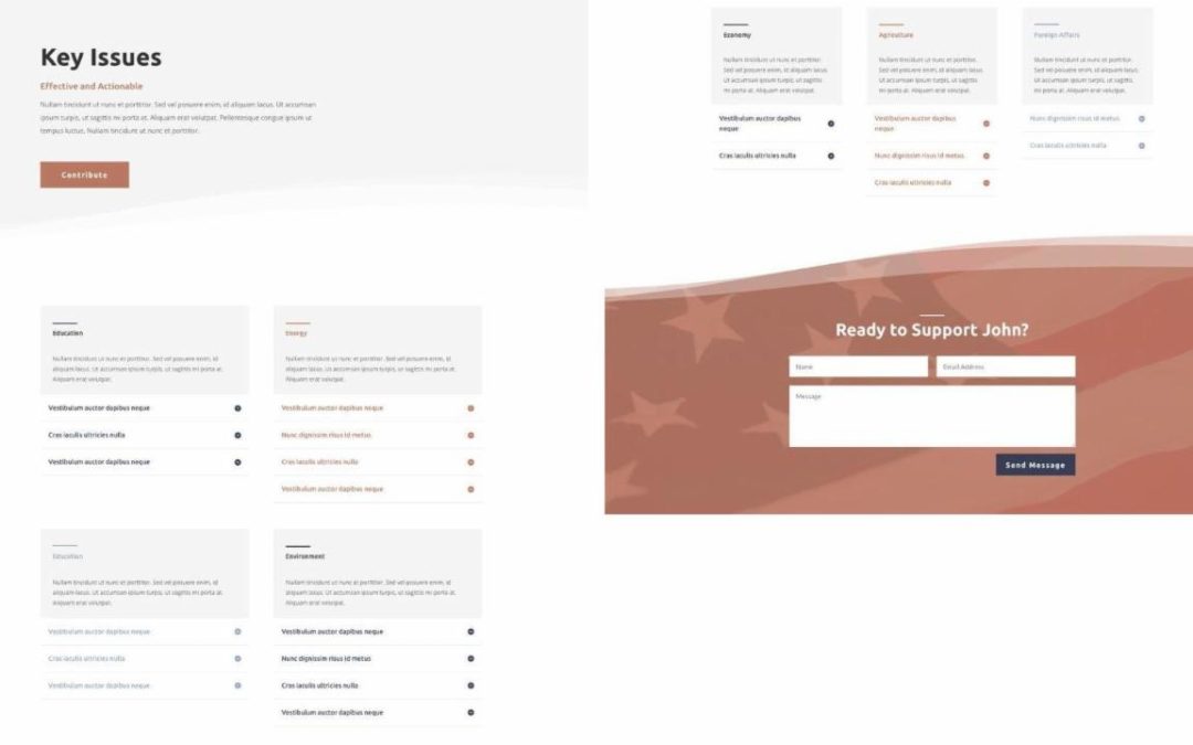 ET – Political Candidate Issues Page