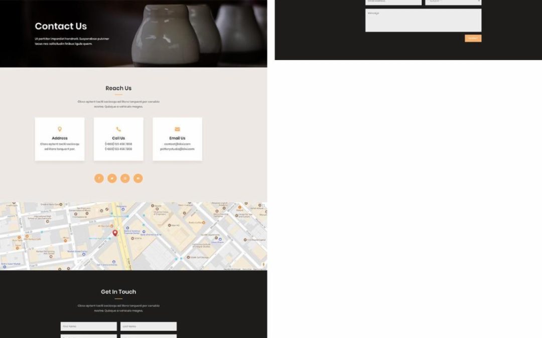 ET – Pottery Studio Contact Page