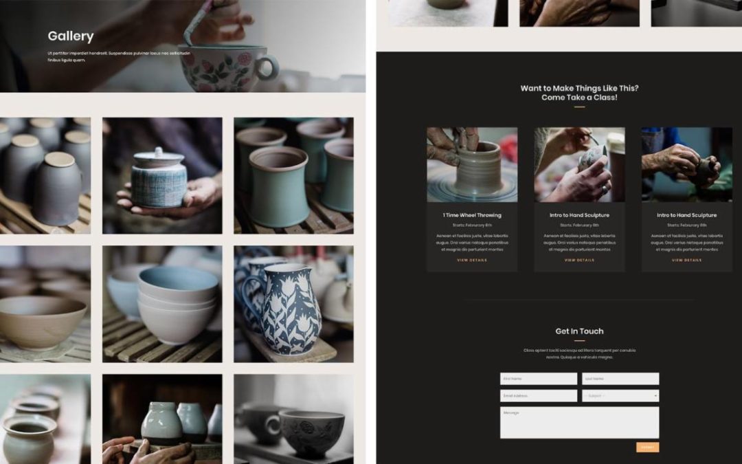 ET – Pottery Studio Gallery page