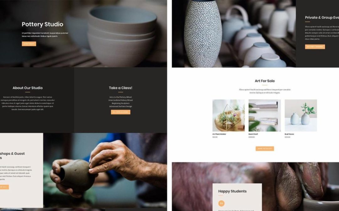 ET – Pottery Studio Landing Page