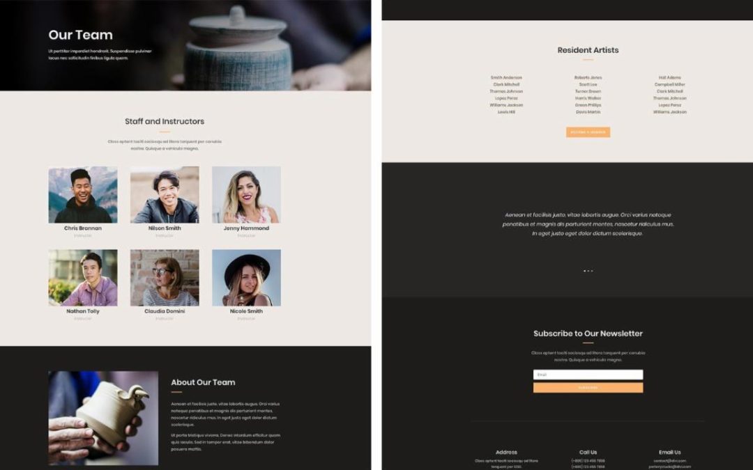ET – Pottery Studio Team Page