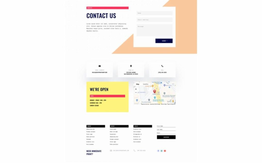 ET – Print Shop Contact Page