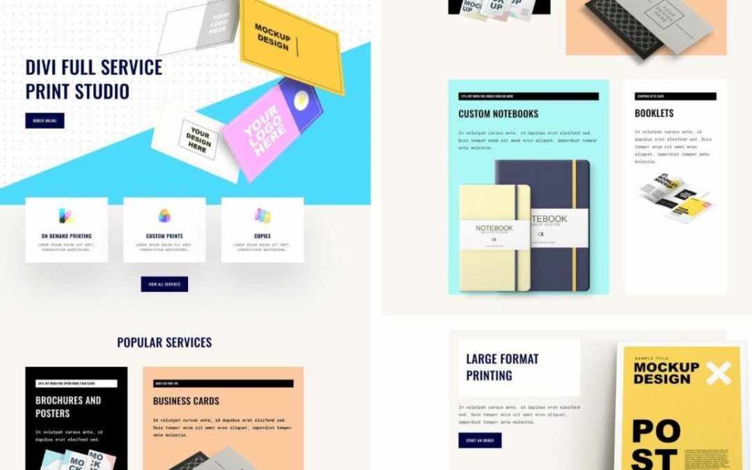 ET – Print Shop Landing Page