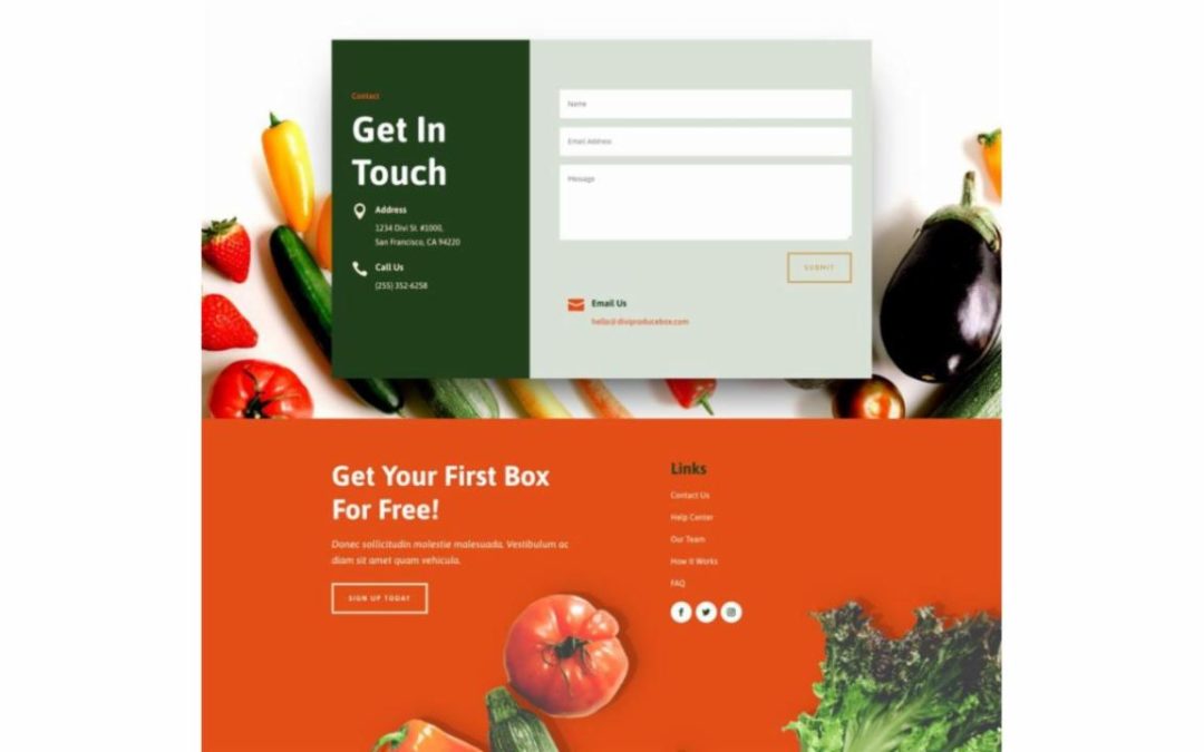 ET – Produce Box Contact Page