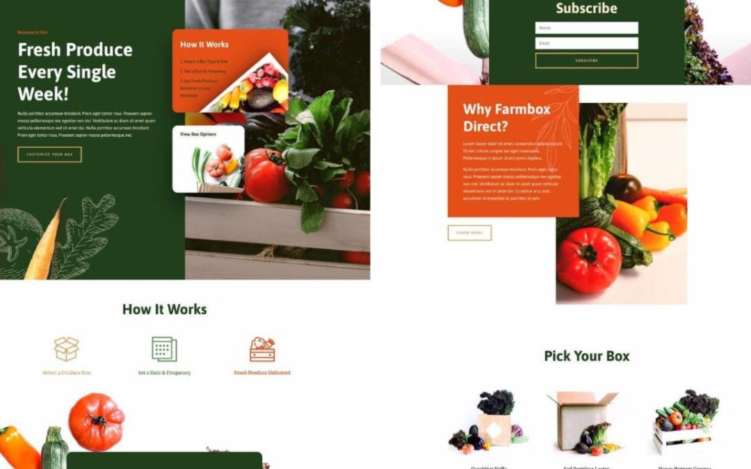 ET – Produce Box Landing Page
