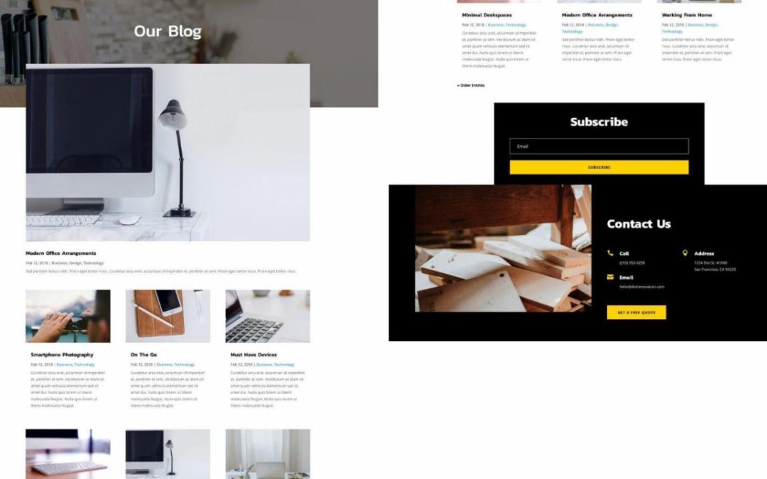 ET – Renovation Blog Page