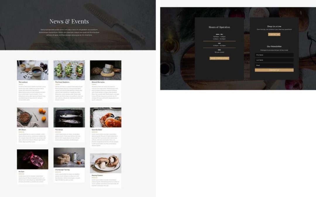 ET – Restaurant Blog Page