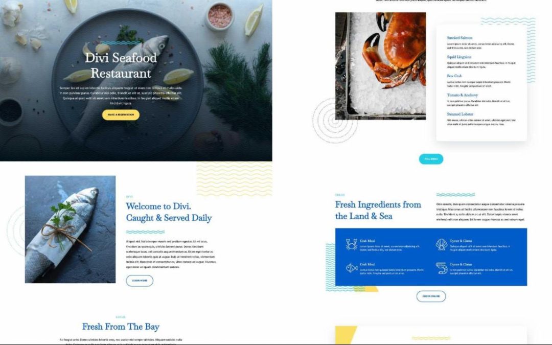 ET – Seafood Restaurant Landing Page