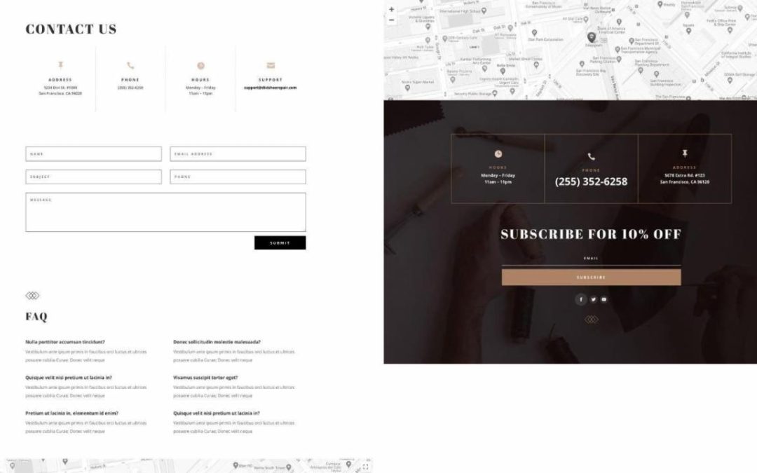 ET – Shoe Repair Contact Page