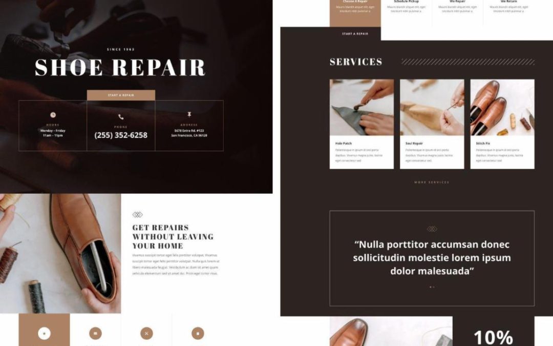 ET – Shoe Repair Landing Page