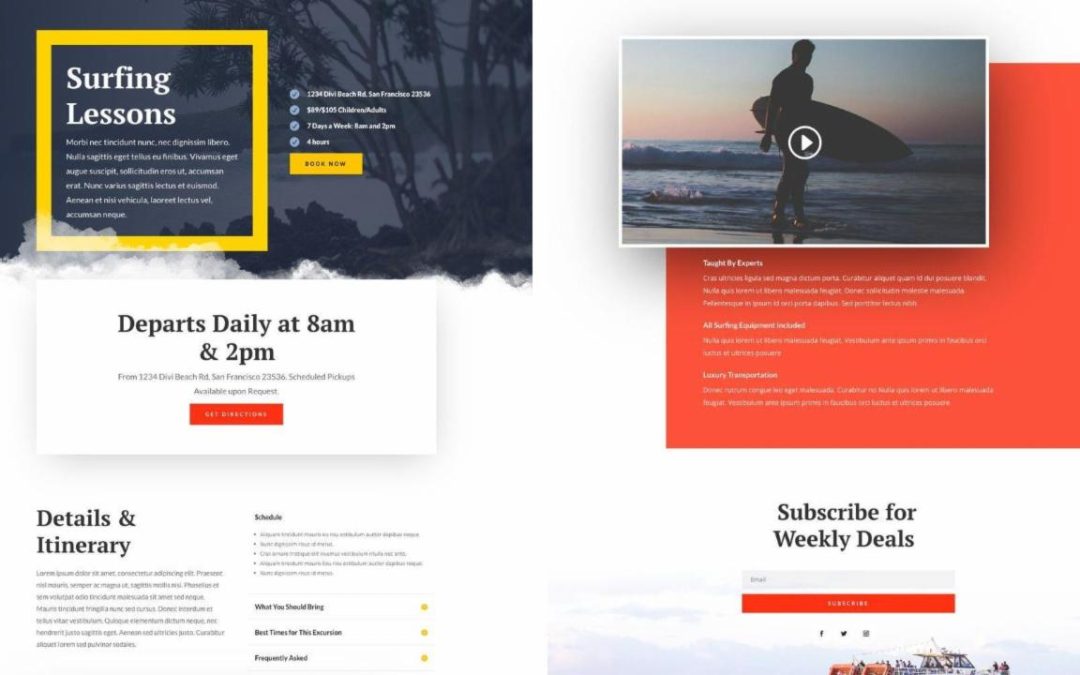 ET – Sightseeing Destination page