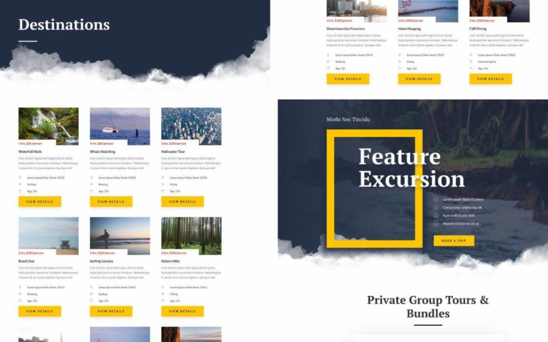 ET – Sightseeing Destinations page