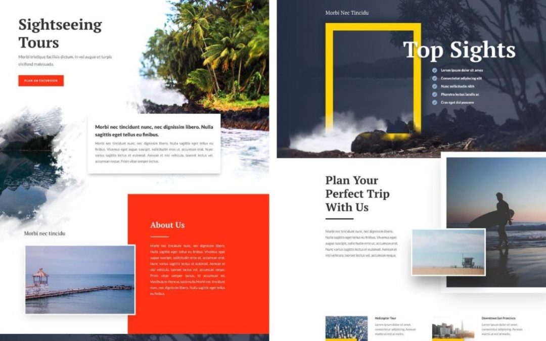 ET – Sightseeing Landing page