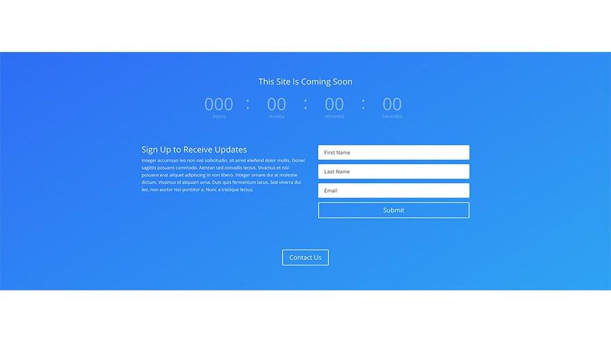 ET – Simple Coming Soon Page