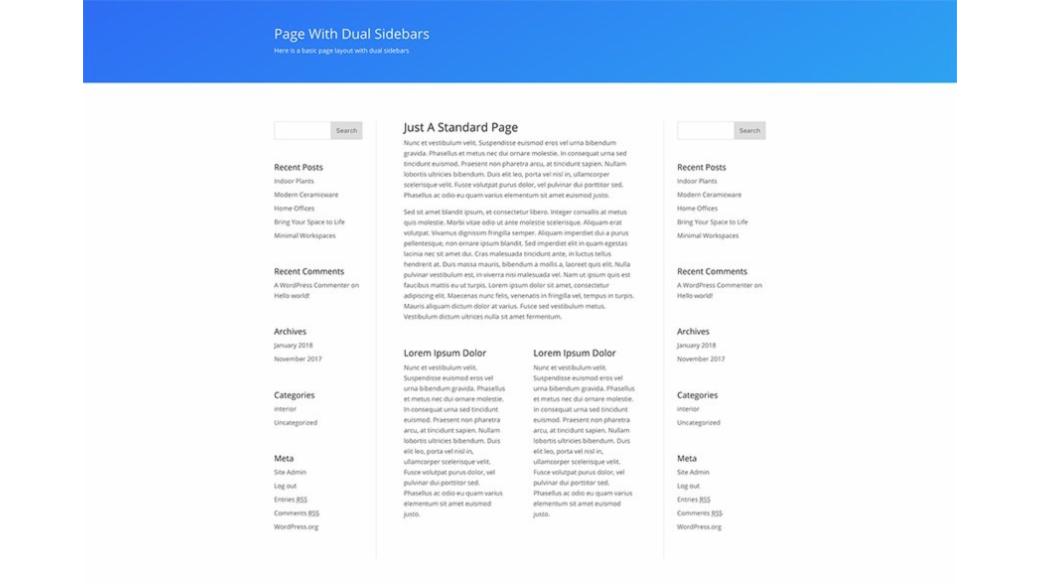 ET – Simple Dual Sidebars Page