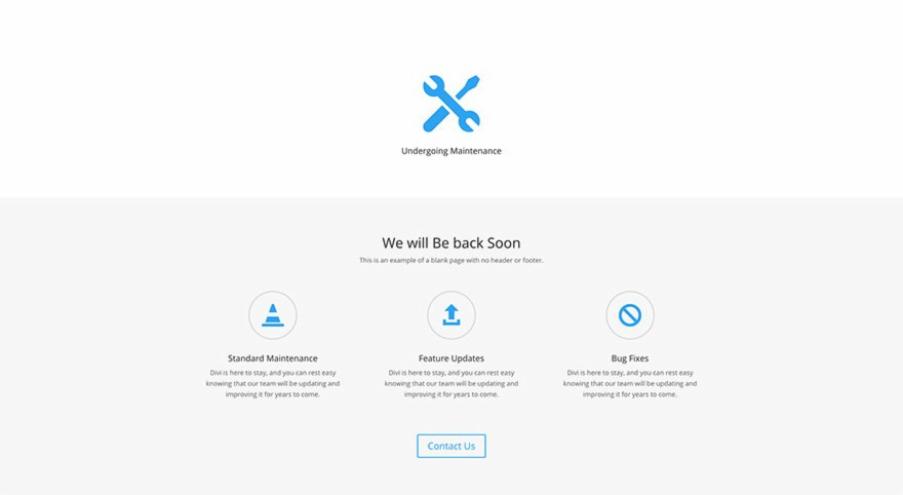 ET – Simple Maintenance Mode Page