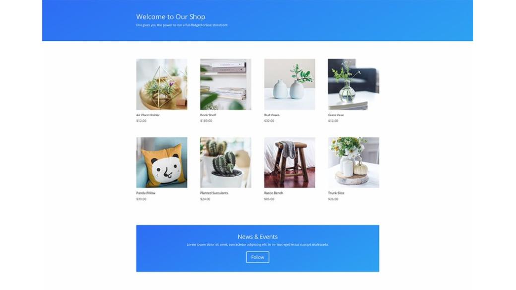 ET – Simple Shop Page