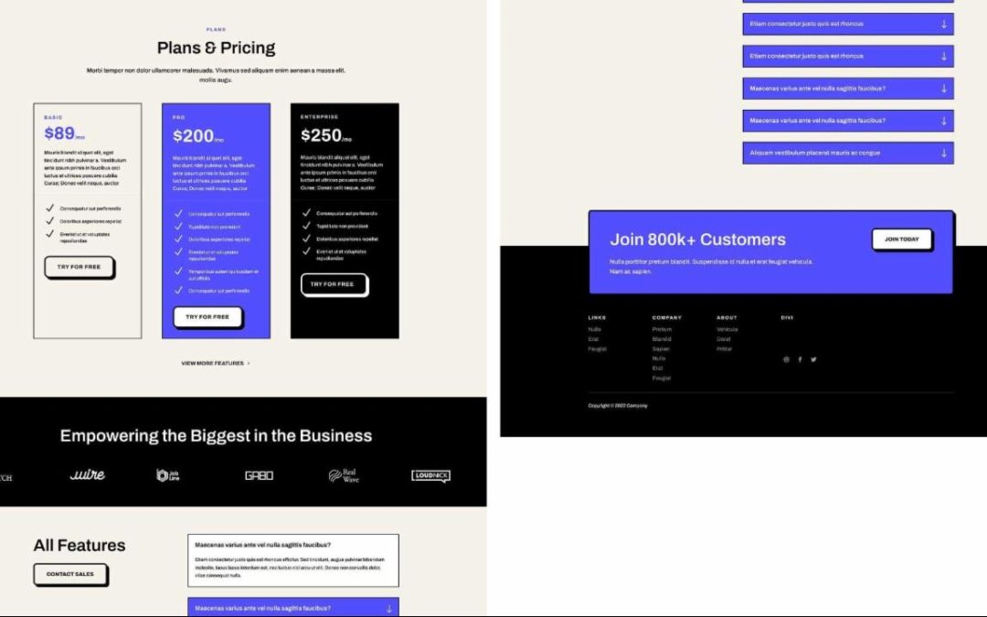 ET – Software Pricing Page