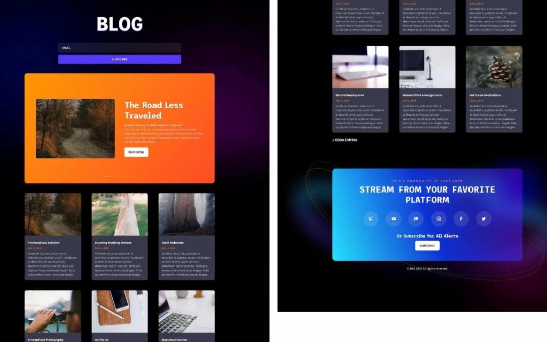ET – Streamer Blog Page