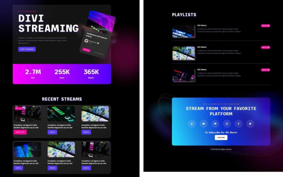 ET – Streamer Home Page