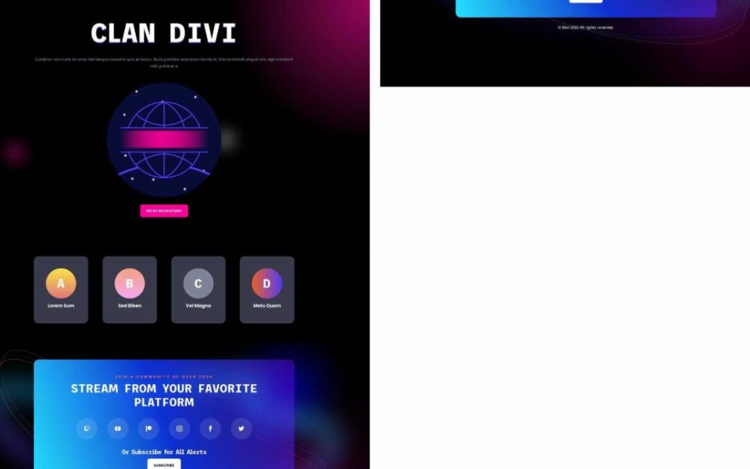 ET – Streamer Team Page