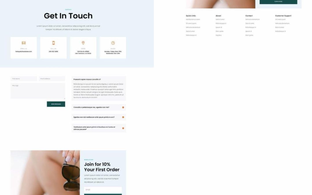 ET – Sunglasses Shop Contact Page