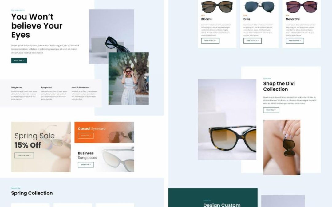 ET – Sunglasses Shop Landing Page