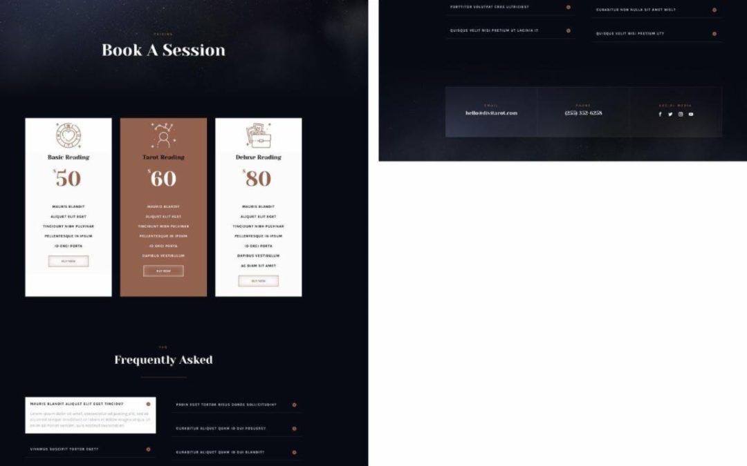 ET – Tarot Pricing Page