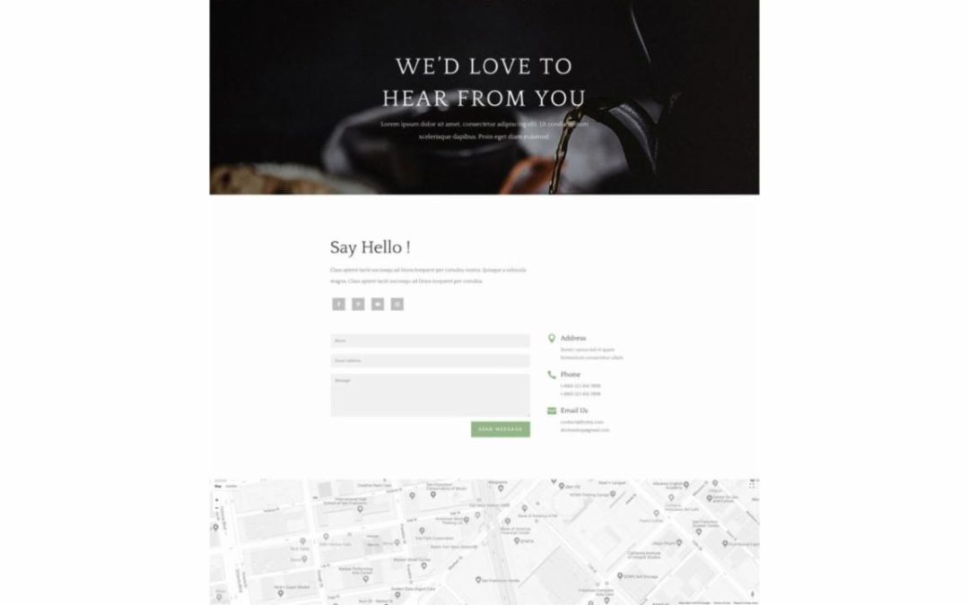 ET – Tea Shop Contact Page