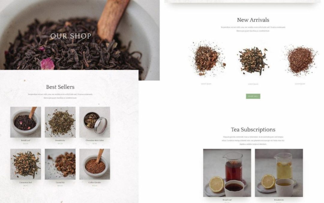ET – Tea Shop Shop Page