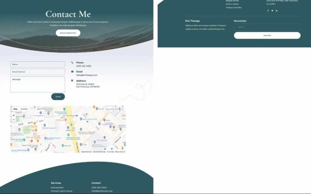 ET – Therapy Contact Page