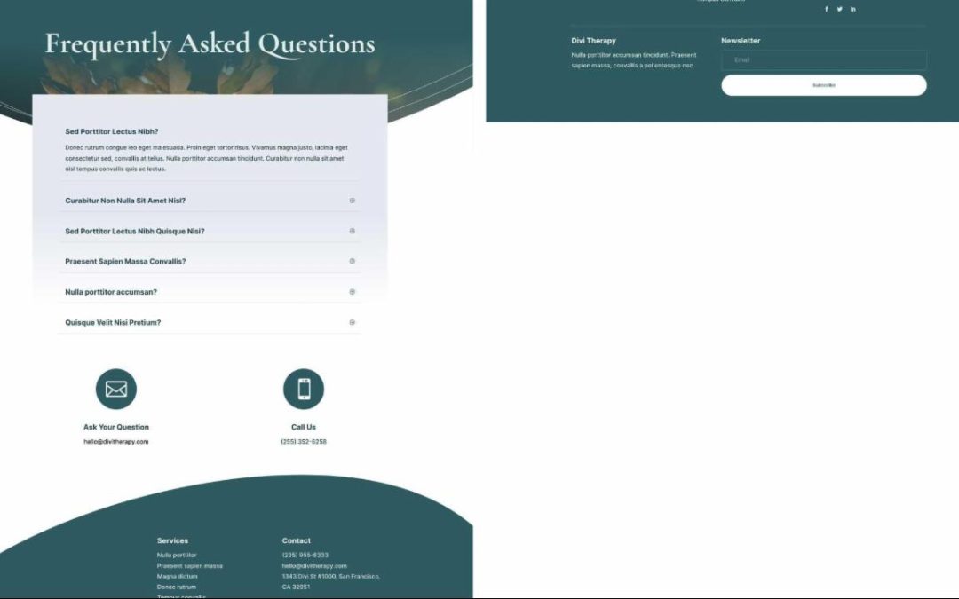 ET – Therapy FAQ Page