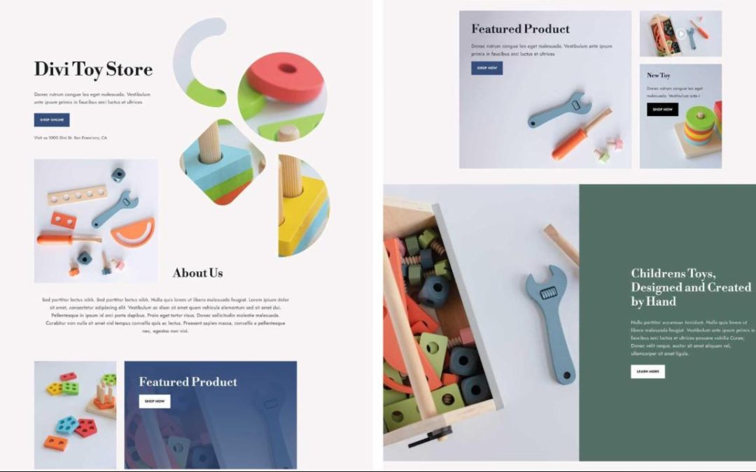 ET – Toy Store Landing Page