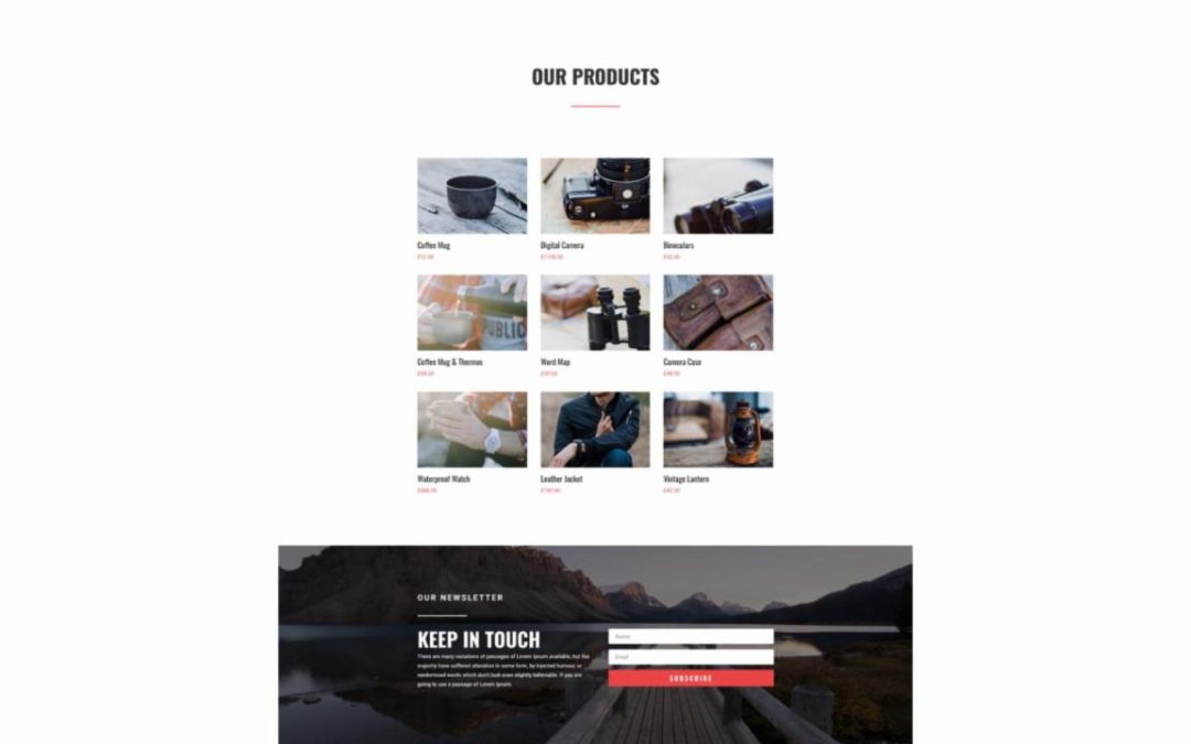 ET – Travel Agency Shop Page