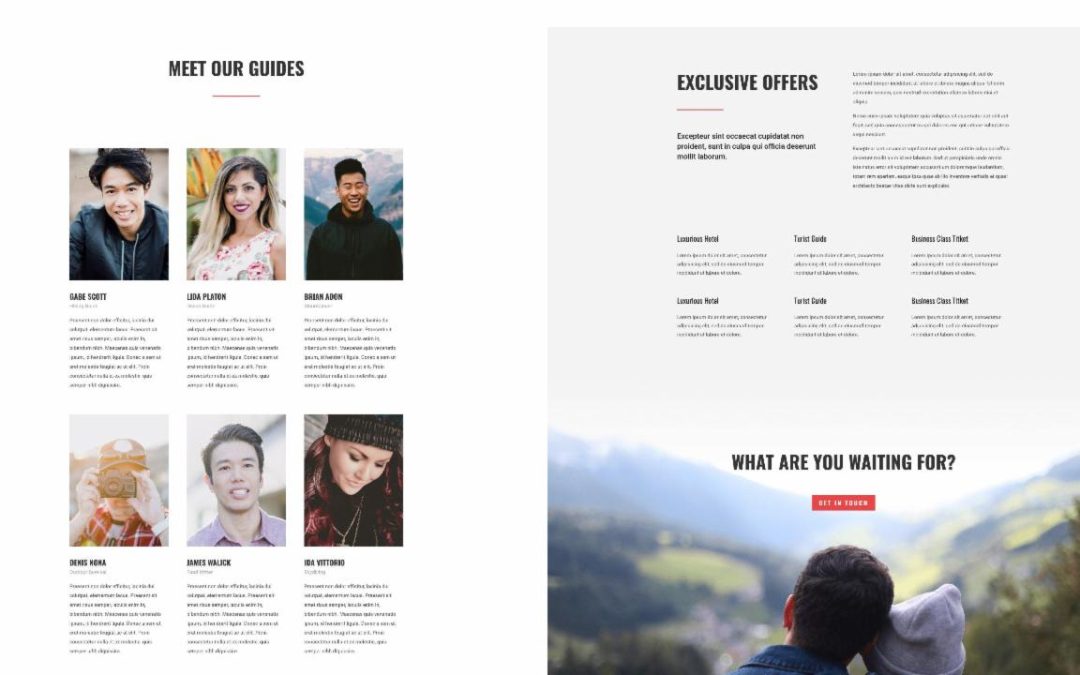 ET – Travel Agency Team Page