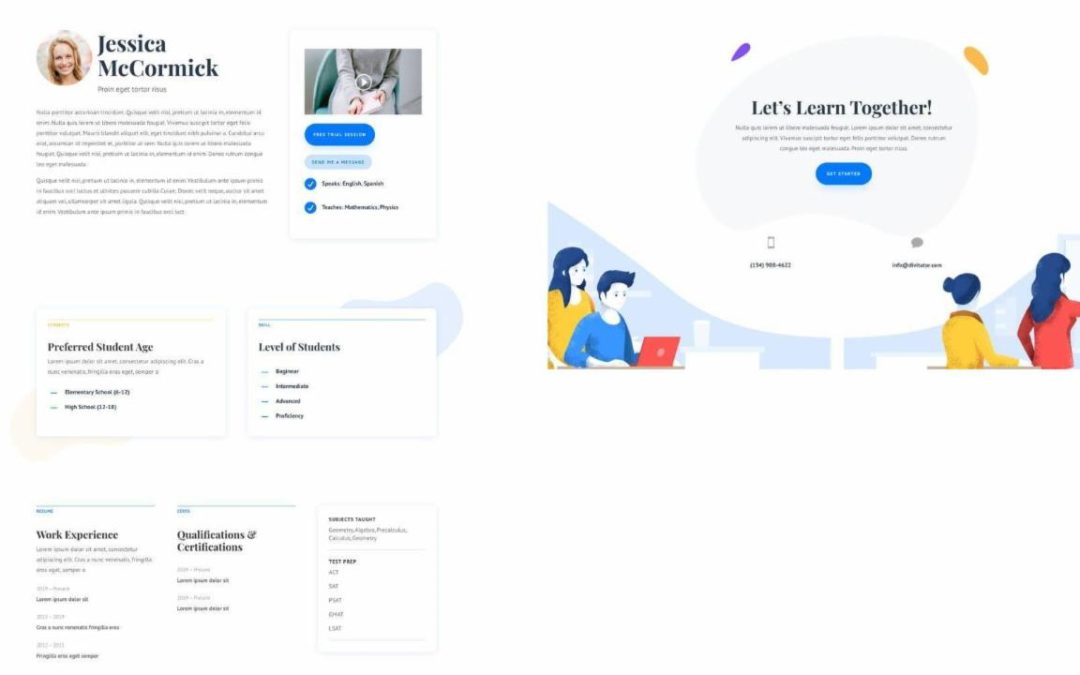 ET – Tutor Teacher Page