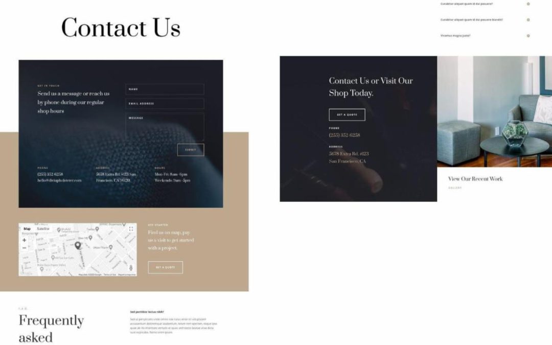 ET – Upholstery Contact Page