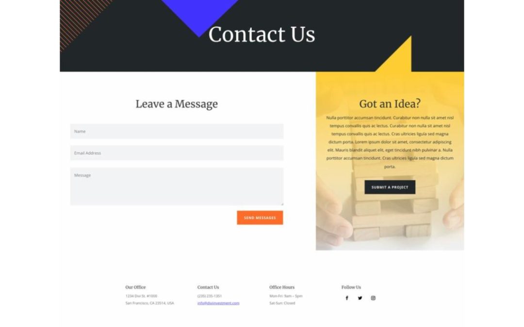 ET – Venture Capital Firm Contact Page
