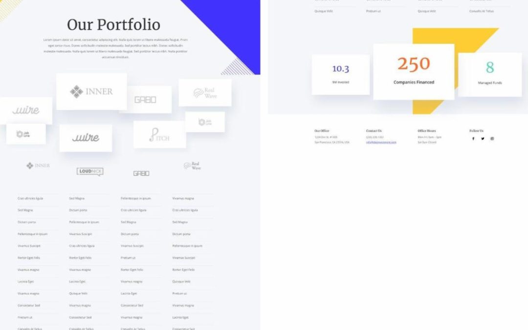 ET – Venture Capital Firm Portfolio Page