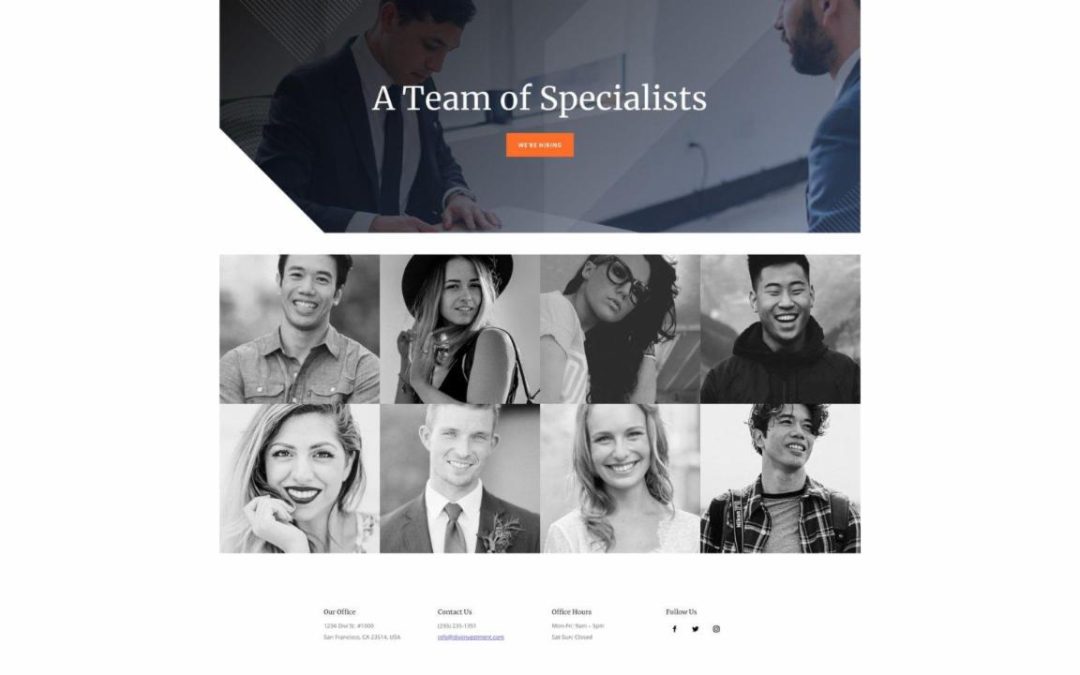 ET – Venture Capital Firm Team Page