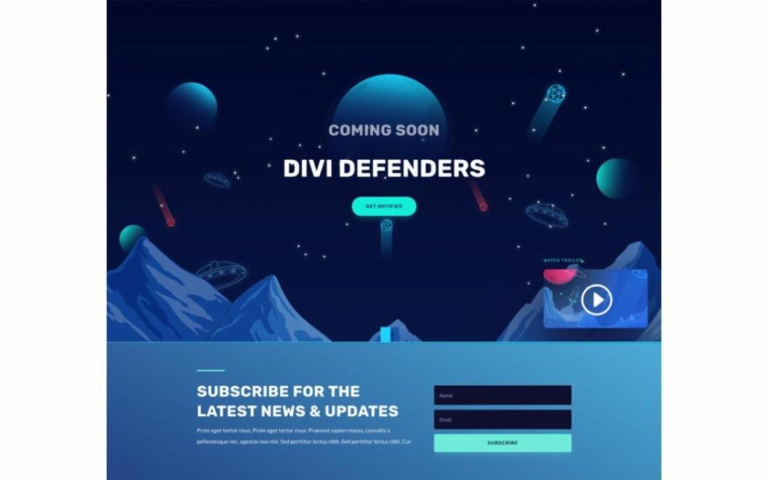 ET – Video Game Coming Soon Page