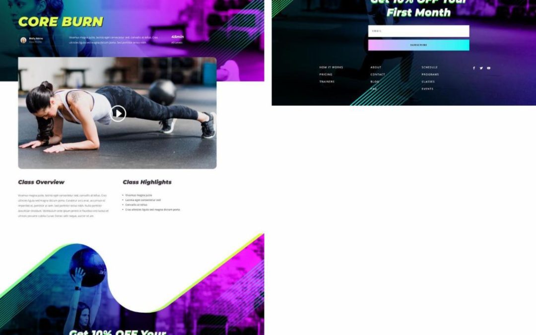 ET – Virtual Fitness Class Page