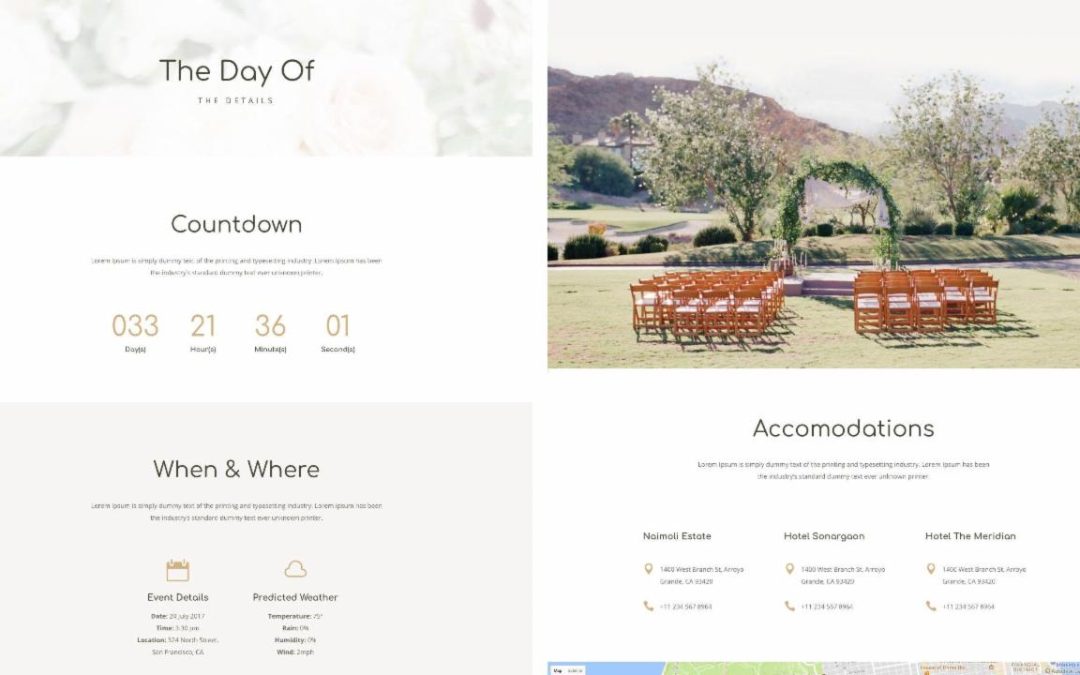 ET – Wedding Details Page