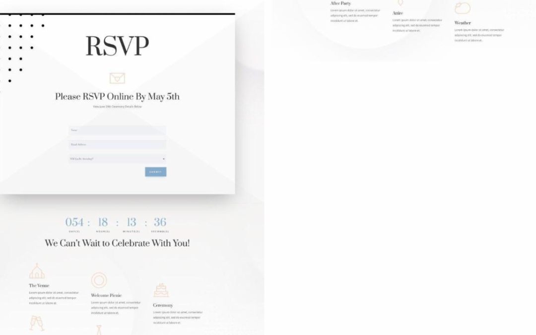 ET – Wedding Engagement RSVP Page