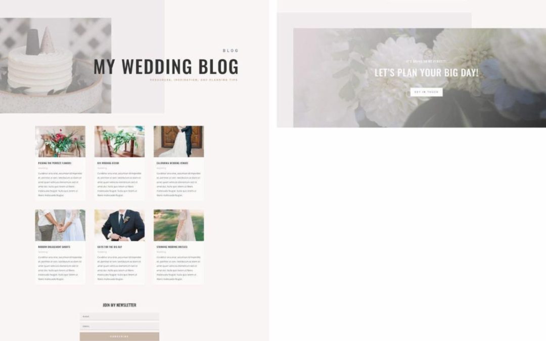 ET – Wedding Planner Blog Page