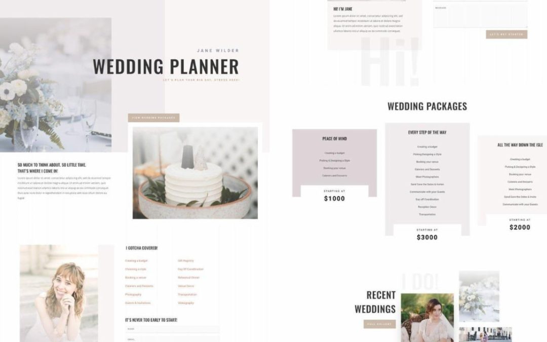 ET – Wedding Planner Landing Page
