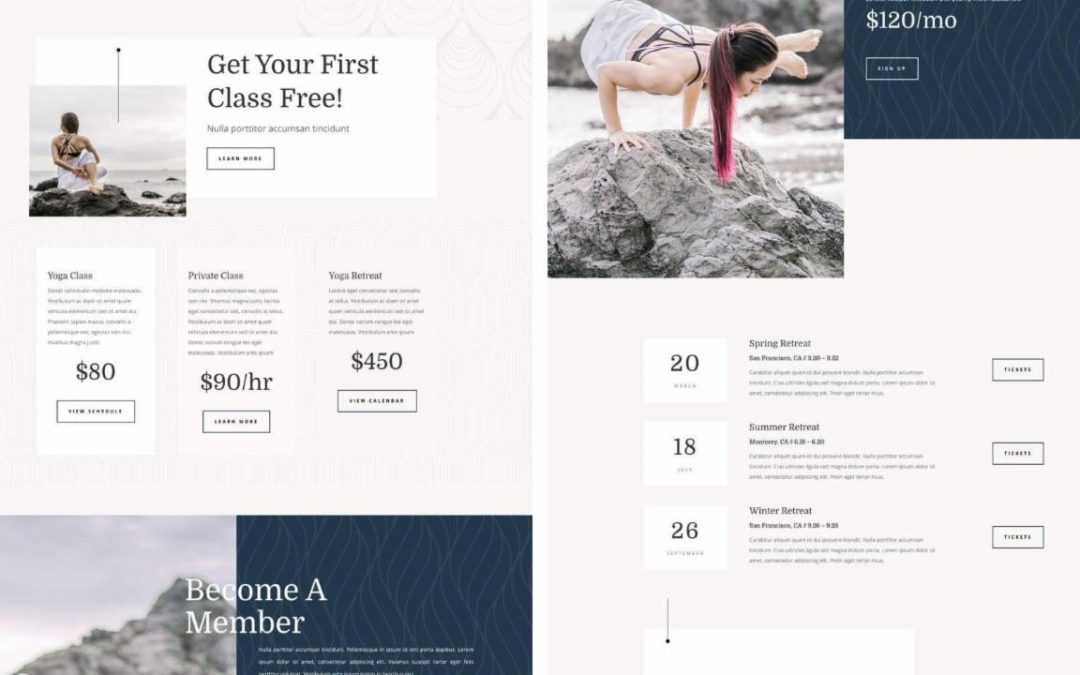 ET – Yoga Instructor Pricing Page