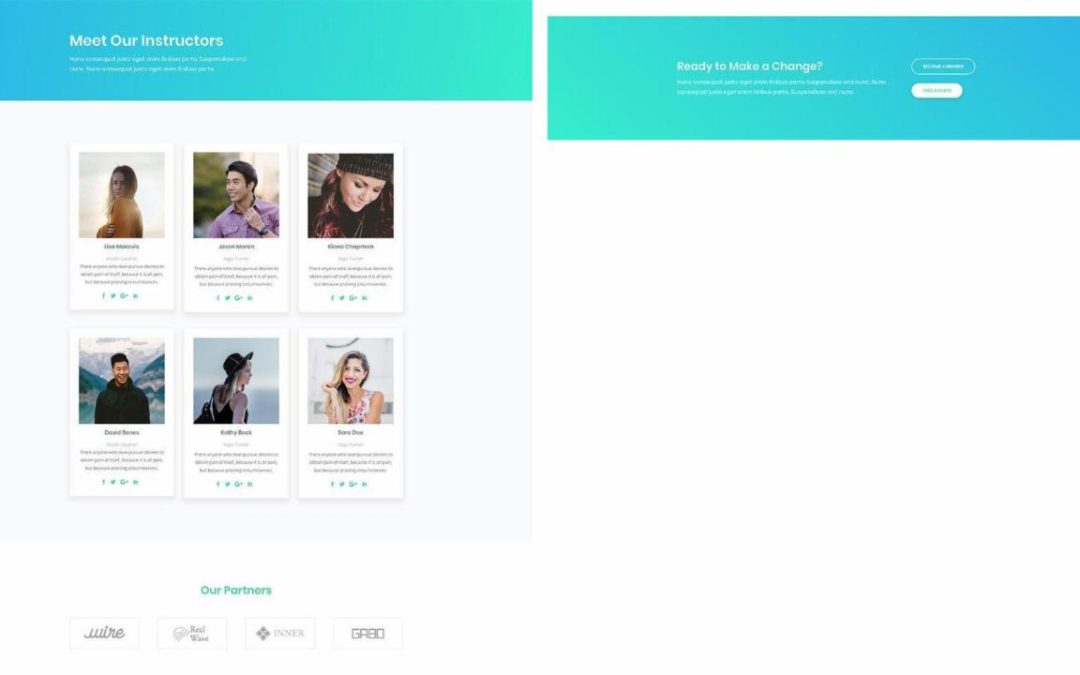 ET – Yoga Studio Team Page