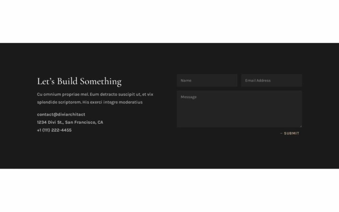 ET – Architecture Firm Home Page – Footer