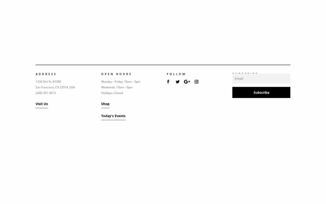 ET – Art Gallery Home Page – Footer